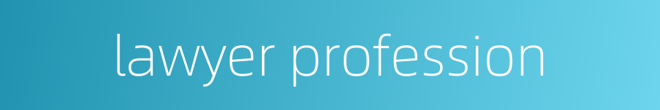 lawyer profession的同义词
