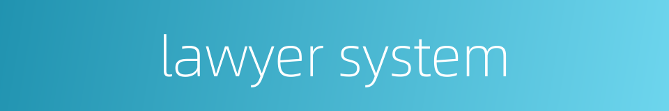 lawyer system的同义词