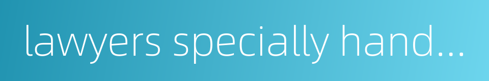 lawyers specially handling foreign-related matters的同义词