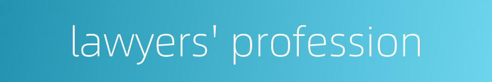 lawyers' profession的同义词
