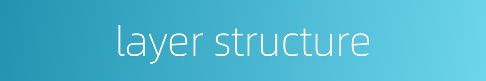 layer structure的同义词