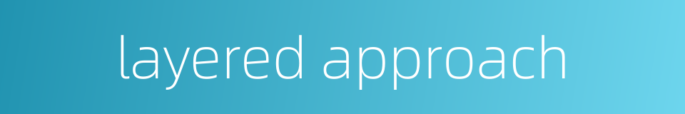 layered approach的同义词