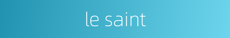 le saint的同义词