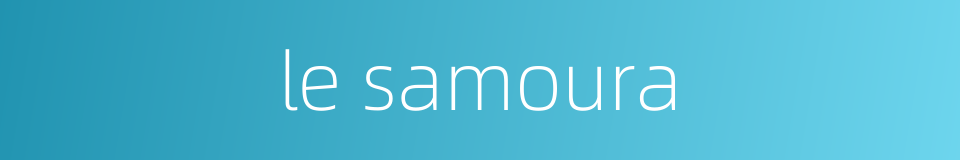 le samoura的同义词