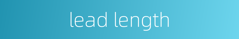 lead length的同义词