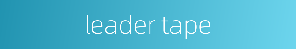leader tape的同义词