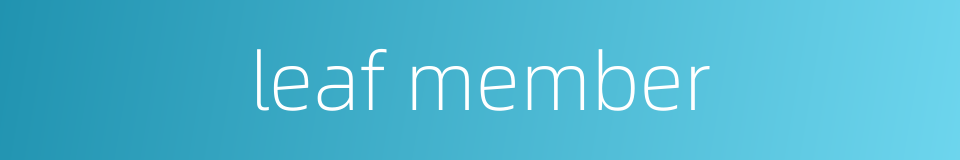 leaf member的同义词