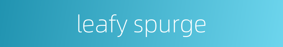 leafy spurge的同义词
