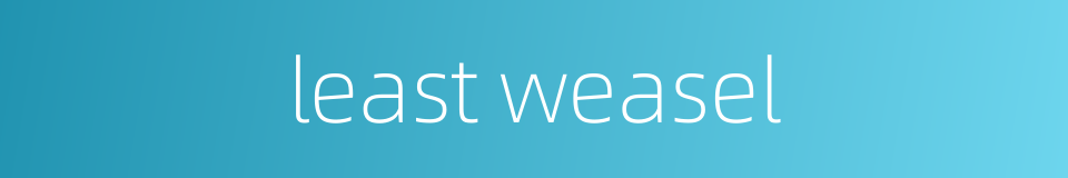 least weasel的同义词