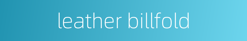 leather billfold的同义词
