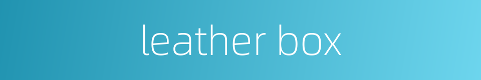 leather box的同义词