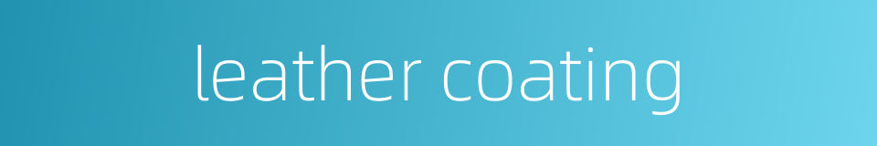 leather coating的同义词