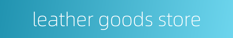 leather goods store的同义词