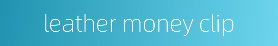 leather money clip的同义词