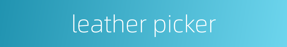 leather picker的同义词