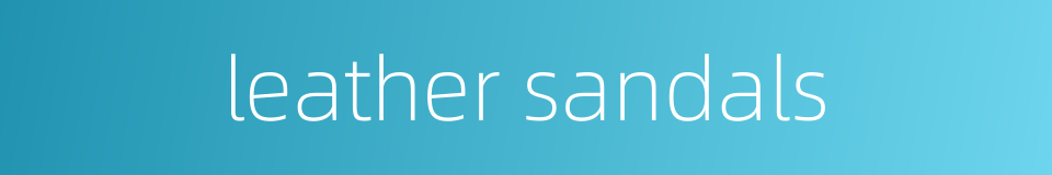 leather sandals的同义词