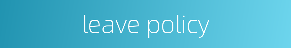 leave policy的同义词