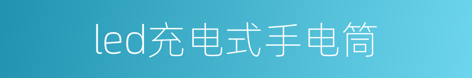 led充电式手电筒的同义词