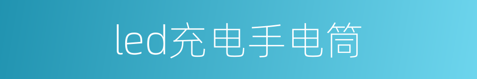 led充电手电筒的同义词