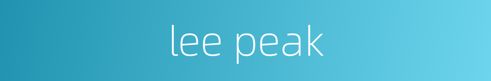 lee peak的同义词