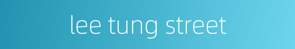 lee tung street的同义词