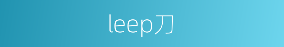 leep刀的同义词