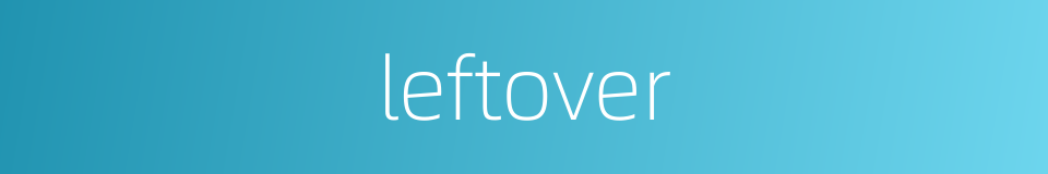 leftover的同义词