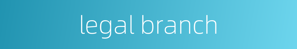 legal branch的同义词