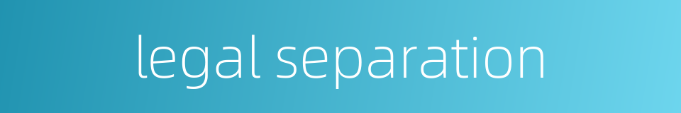 legal separation的同义词