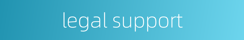 legal support的同义词