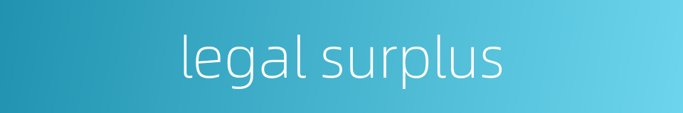legal surplus的同义词