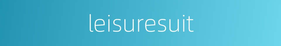 leisuresuit的同义词