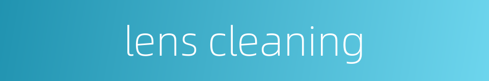 lens cleaning的同义词