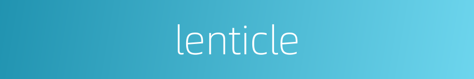 lenticle的同义词