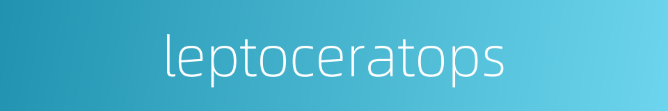 leptoceratops的同义词