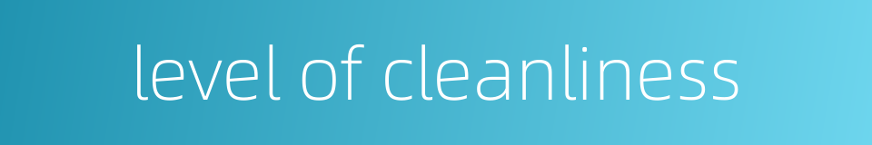 level of cleanliness的同义词