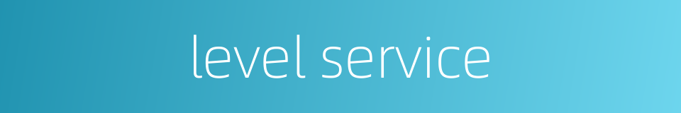 level service的同义词