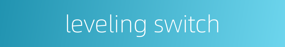 leveling switch的同义词