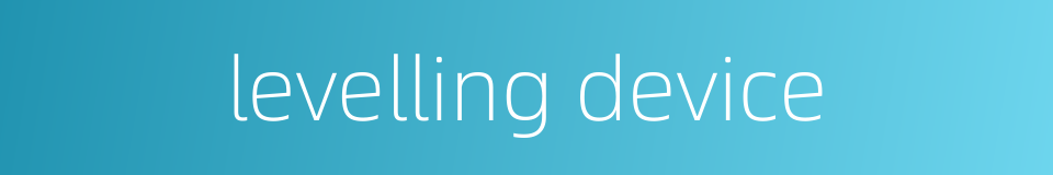 levelling device的同义词