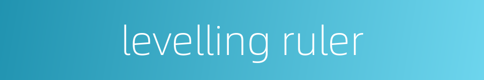 levelling ruler的同义词