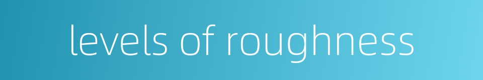 levels of roughness的同义词