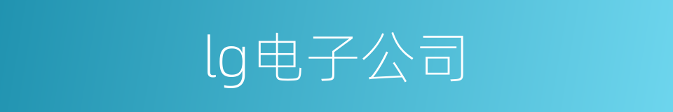 lg电子公司的同义词