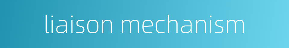 liaison mechanism的同义词