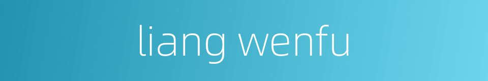 liang wenfu的同义词