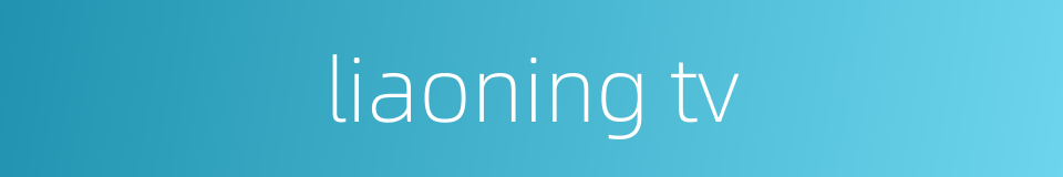 liaoning tv的同义词