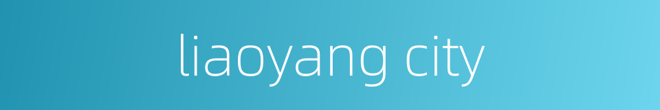 liaoyang city的同义词