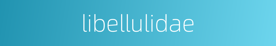 libellulidae的同义词