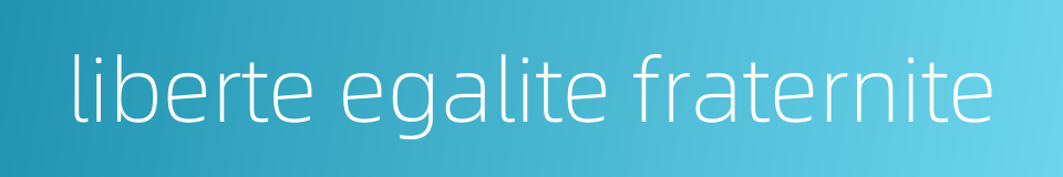 liberte egalite fraternite的同义词