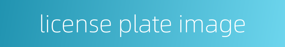 license plate image的同义词