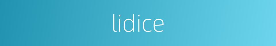 lidice的同义词